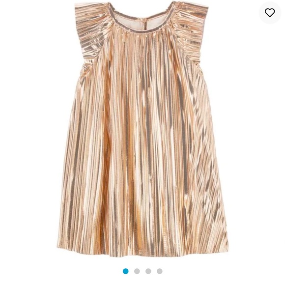 Carter’s gold metallic dress size 9 months worn once - Picture 2 of 2